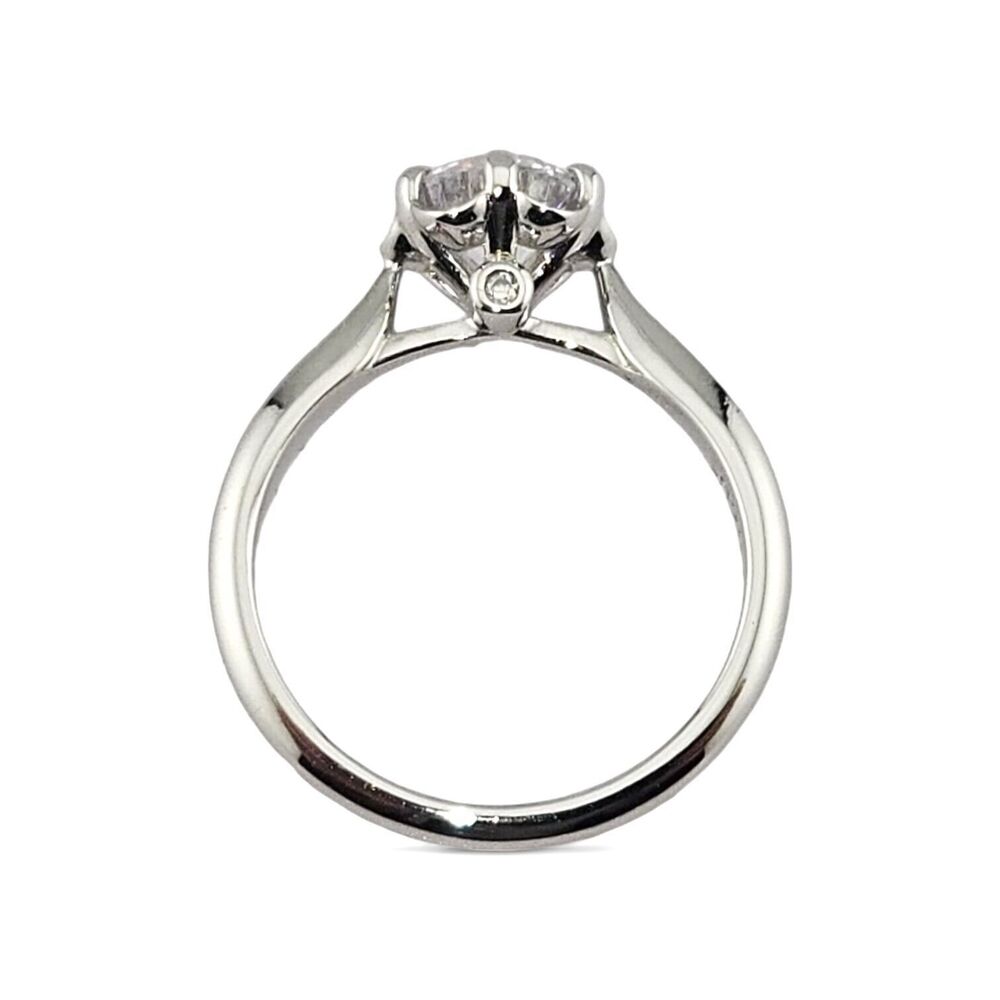 Sterling Silver 6.5mm Clear CZ Small Flower Setting Ring